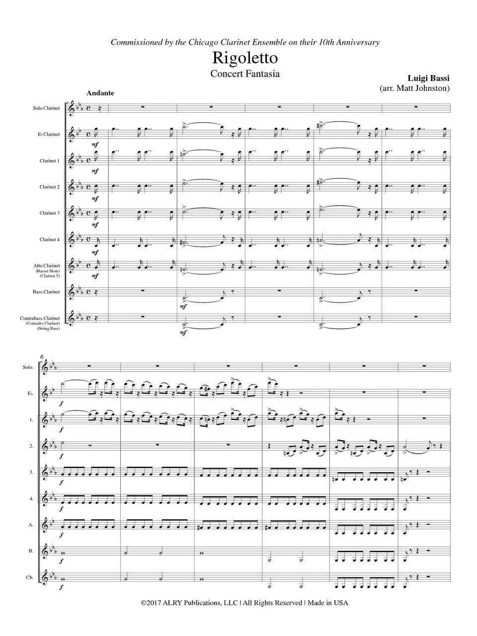 リゴレット・コンサート・ファンタジア(ルイジ・バッシ) (クラリネット九重奏)【Rigoletto Concert Fantasia】 - ルイジ・バッシ (Luigi Bassi) - 吹奏楽の楽譜販売はミュージックエイト リゴレット・コンサート・ファンタジア(ルイジ・バッシ) (クラリネット九重奏)【Rigoletto Concert Fantasia】 - ルイジ・バッシ (Luigi Bassi) - 吹奏楽の楽譜販売はミュージックエイト