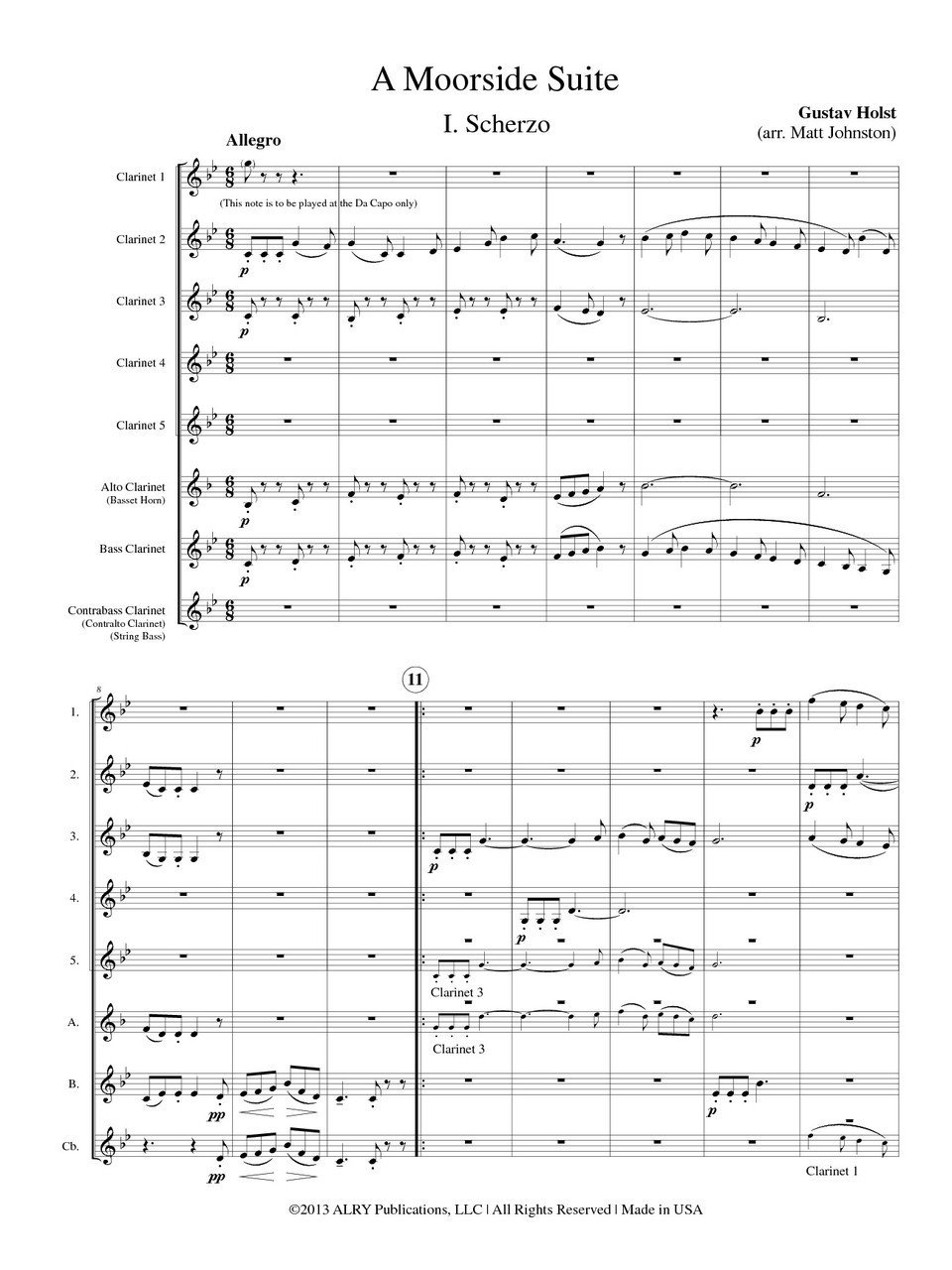 吹奏楽のための第一組曲（全3曲）／G.ホルスト（伊藤康英校訂版