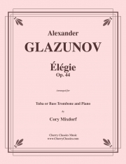 哀歌・Op.44（アレクサンドル・グラズノフ）（バストロンボーン+ピアノ）【Élégie Op. 44】