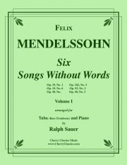 6つの無言歌・Vol.1（フェリックス・メンデルスゾーン）（バストロンボーン+ピアノ）【Songs Without Words Vol.1】