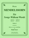 6つの無言歌・Vol.1（フェリックス・メンデルスゾーン）（バストロンボーン+ピアノ）【Songs Without Words Vol.1】