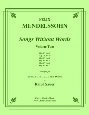 6つの無言歌・Vol.2（フェリックス・メンデルスゾーン）（バストロンボーン+ピアノ）【Songs Without Words Vol.2】