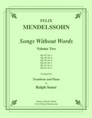 6つの無言歌・Vol.2（フェリックス・メンデルスゾーン）（トロンボーン+ピアノ）【Six Songs Without Words Vol.2】