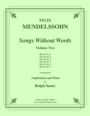6つの無言歌・Vol.2（フェリックス・メンデルスゾーン）（ユーフォニアム+ピアノ）【Songs Without Words Vol.2】
