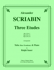 3つのエチュード（アレクサンドル・スクリャービン）（テューバ+ピアノ）【Three Etudes】