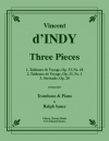 3つの小品（ヴァンサン・ダンディ）（トロンボーン+ピアノ）【Three Pieces】