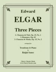 3つの小品（エドワード・エルガー）（トロンボーン+ピアノ）【Three Pieces】