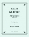 5つのデュエット（レインゴリト・グリエール）（ユーフォニアム二重奏）【Five Duos from Op. 53】