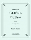 5つのデュエット（レインゴリト・グリエール）（ユーフォニアム二重奏）【Five Duos from Op. 53】