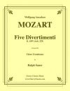 5つのディヴェルティメント・K.229（モーツァルト）（トロンボーン三重奏）【Five Divertimenti K. 229】