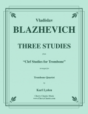 3つの勉強（ウラジスラフ・ブラジェヴィチ）（トロンボーン四重奏）【Three Studies】