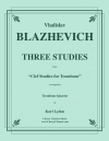 3つの勉強（ウラジスラフ・ブラジェヴィチ）（トロンボーン四重奏）【Three Studies】