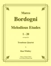 メロディアス・エチュード・1-20（マルコ・ボルドーニ）（トロンボーン四重奏）【Melodious Etudes 1-20】