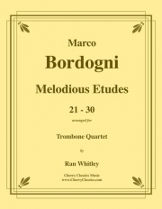 メロディアス・エチュード・21-30（マルコ・ボルドーニ）（トロンボーン四重奏）【Melodious Etudes 21-30】