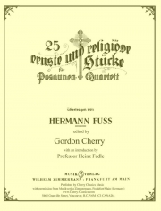 25のシリアスで宗教的なキャロル（トロンボーン四重奏）【25 Serious and Religious Chorales】