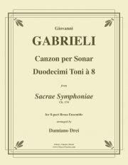 8声のカンツォン（ジョヴァンニ・ガブリエーリ）（金管八重奏）【Canzon per sonar duodecimi toni à 8】