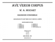 アヴェ・ヴェルム・コルプス（モーツァルト）（バスーン八重奏）【Ave Verum Corpus】