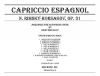 スペイン奇想曲（ニコライ・リムスキー＝コルサコフ）（サックス十重奏）【Capriccio Espagnol Op 31】