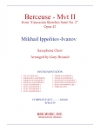 子守唄・第二楽章（ミハイル・イッポリトフ＝イワノフ）（サックス十二重奏+打楽器）【Berceuse - Mvt II】