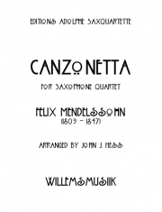 カンツォネッタ（フェリックス・メンデルスゾーン）（サックス四重奏）【Canzonetta】