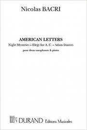 アメリカン・レター (ニコラ・バクリ) (サックス二重奏+ピアノ）【American Letters】