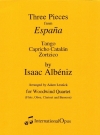 3つの小品「スペイン」より（イサーク・アルベニス）（木管四重奏）【Three Pieces from Espana】
