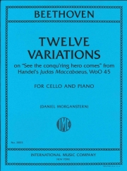 「見よ、勇者は帰りぬ」による12の変奏曲（ベートーヴェン）（チェロ+ピアノ）【Twelve Variations on "See the conqu'ring hero comes" from 】