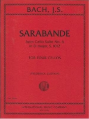 サラバンド「チェロ組曲・No.6・ニ長調」より（バッハ）(チェロ四重奏)【Sarabande from Cello Suite No. 6 in D major, S. 1012】