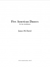 5つのアメリカの舞曲（ジェイムズ・デヴィッド）（トロンボーン二重奏）【Five American Dances】