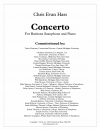 協奏曲（クリス・エヴァン・ハス）（バリトンサックス+ピアノ）【Concerto For Baritone Saxophone And String Orchestra】