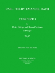 フルート協奏曲・ニ長調・WQ.13（カール・フィリップ・エマヌエル・バッハ）（フルート+ピアノ）【Flute Concerto in D major Wq 13】
