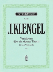 創作主題と変奏曲・Op.15（ユリウス・クレンゲル）(チェロ四重奏)【Variations on an own Theme Op. 15】