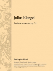 アンダンテ・ソステヌート・Op.51（ユリウス・クレンゲル）（チェロ+ピアノ）【Andante sostenuto Op. 51】