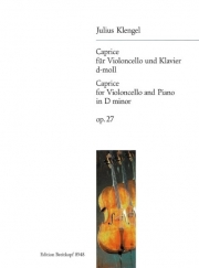 カプリス・ニ短調・Op.27（ユリウス・クレンゲル）（チェロ+ピアノ）【Caprice in D minor Op. 27】