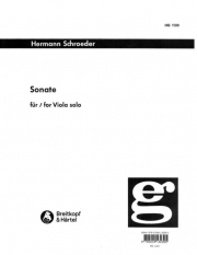 ソナタ（ヘルマン・シュレーダー）（ヴィオラ）【Sonata for viola solo】