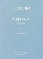 変奏曲・Op.10（ヨーゼフ・ヨアヒム）（ヴィオラ+ピアノ）【Variations Op. 10】