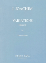 変奏曲・Op.10（ヨーゼフ・ヨアヒム）（ヴィオラ+ピアノ）【Variations Op. 10】