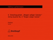 弦楽四重奏曲・No.2「精霊の踊り」（ヘルムート・ラッヘンマン）（弦楽四重奏）【String Quartet No. 2 “Reigen seliger Geister”】
