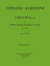 協奏曲・a5・ト長調・Op.9/6（トマゾ・アルビノーニ） (オーボエ二重奏+ピアノ)【Concerto a 5 in G Op. 9/6】