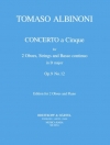 協奏曲・a5・ニ長調・Op.9/12（トマゾ・アルビノーニ） (オーボエ二重奏+ピアノ)【Concerto a 5 in D Op. 9/12】