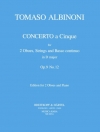 協奏曲・a5・ニ長調・Op.9/12（トマゾ・アルビノーニ） (オーボエ二重奏+ピアノ)【Concerto a 5 in D Op. 9/12】