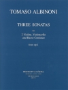 トリオ・ソナタ・Op.1・No.1-3（トマゾ・アルビノーニ）（弦楽三重奏+ピアノ）【Sonatas from “Sonata a tre op. 1” Nos. 1-3】