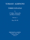 トリオ・ソナタ・Op.1・No.4-6（トマゾ・アルビノーニ）（弦楽三重奏+ピアノ）【Sonatas from “Sonata a tre op. 1” Nos. 4-6】