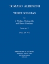 トリオ・ソナタ・Op.1・No.4-6（トマゾ・アルビノーニ）（弦楽三重奏+ピアノ）【Sonatas from “Sonata a tre op. 1” Nos. 4-6】