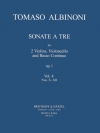 トリオ・ソナタ・Op.1・No.10-12（トマゾ・アルビノーニ）（弦楽三重奏+ピアノ）【Sonatas from “Sonata a tre op. 1” Nos. 10-12】