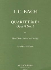 四重奏曲・変ホ長調・Op.8/3（ヨハン・クリスティアン・バッハ） (フルート+弦楽三重奏）【Quartet in E flat major Op. 8/3】