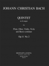 五重奏曲・ト長調・Op.11・No.2（ヨハン・クリスティアン・バッハ） (ミックス五重奏+ピアノ）【Quintet in G major Op. 11 No. 2】