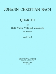 四重奏曲・ニ長調・Op.8・No.2（ヨハン・クリスティアン・バッハ） (フルート+弦楽三重奏）【Quartet in D major Op. 8 No. 2】