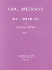 協奏的二重奏曲・Op.33（カール・ベールマン）（クラリネット二重奏+ピアノ）【Duo concertant Op. 33】