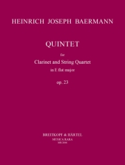 五重奏曲・変ホ長調・Op.23（ハインリヒ・ヨーゼフ・ベールマン） (クラリネット+弦楽四重奏）【Quintet in Eb major Op. 23】